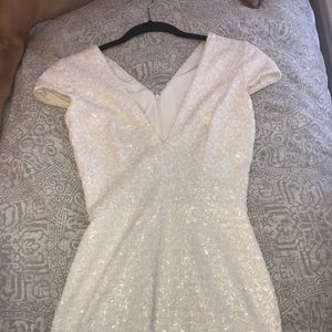 White sequin dress